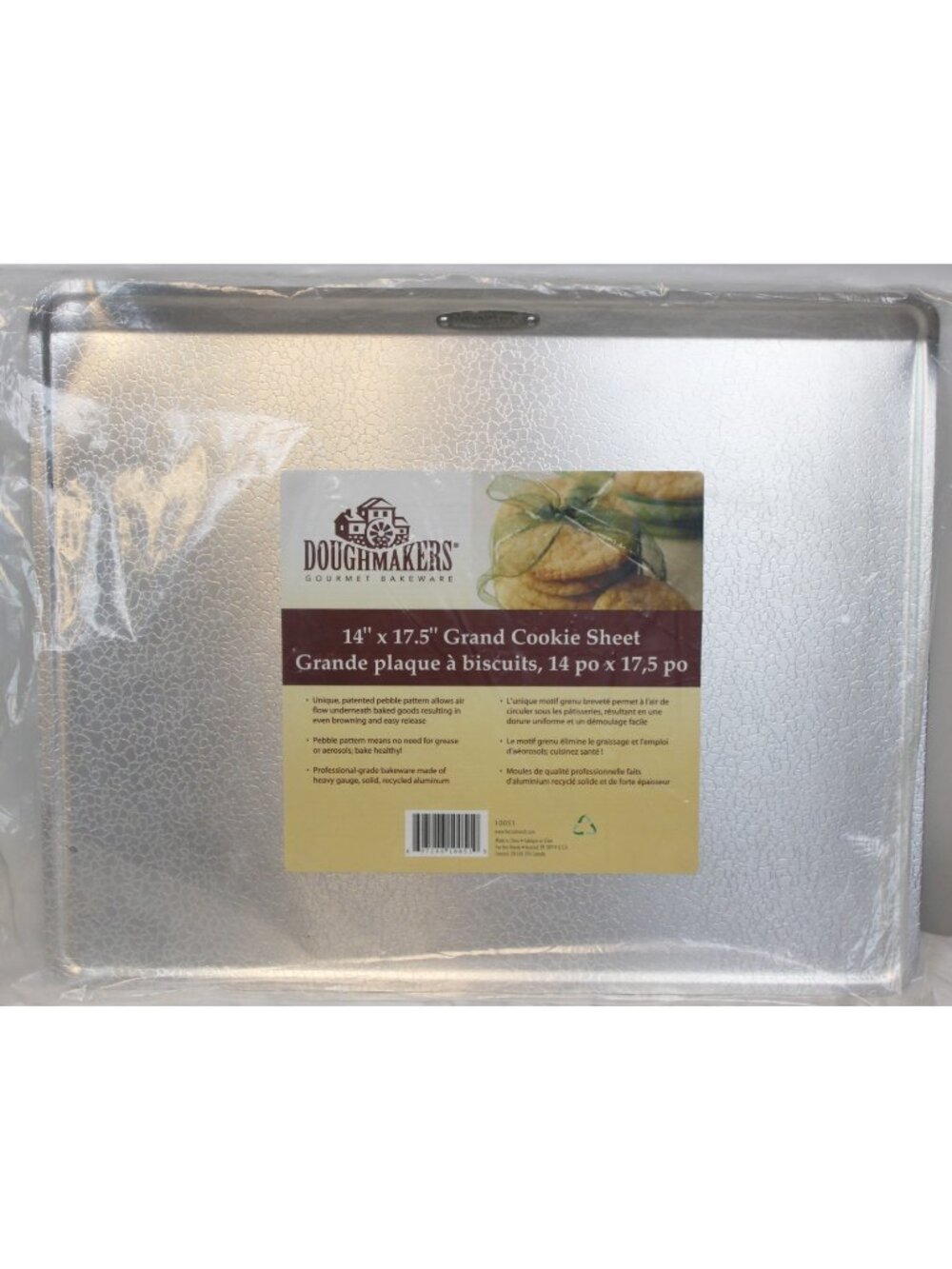 NEW Dough Makers Grand Cookie Sheet Alum Pebbled Non Stick 17.5" x 14"